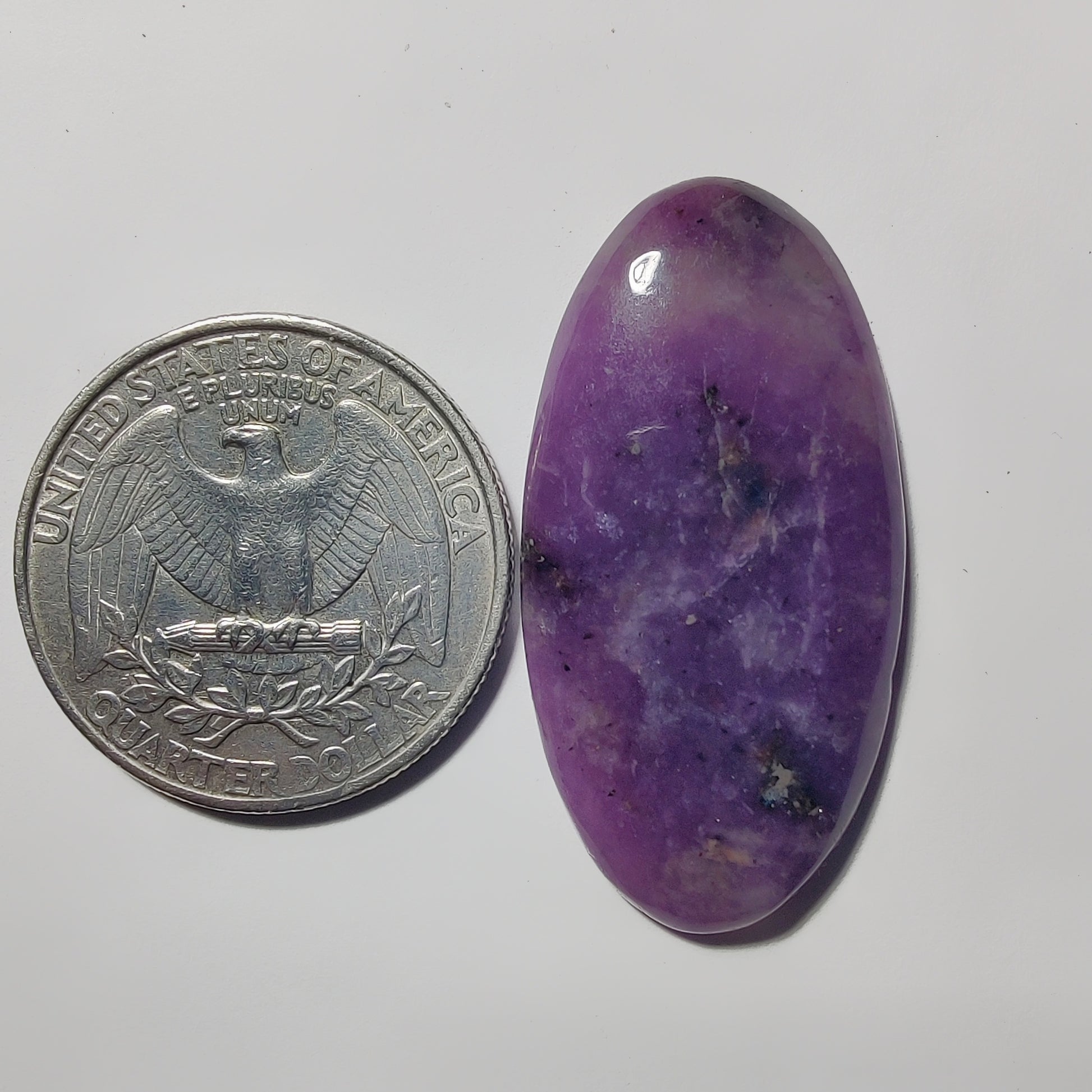 Purple Jade gemstone cabochon - natural crystal healing stone for jewelry making by Gemivra