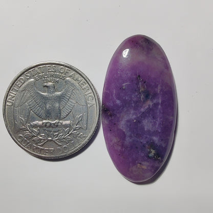 Purple Jade gemstone cabochon - natural crystal healing stone for jewelry making by Gemivra