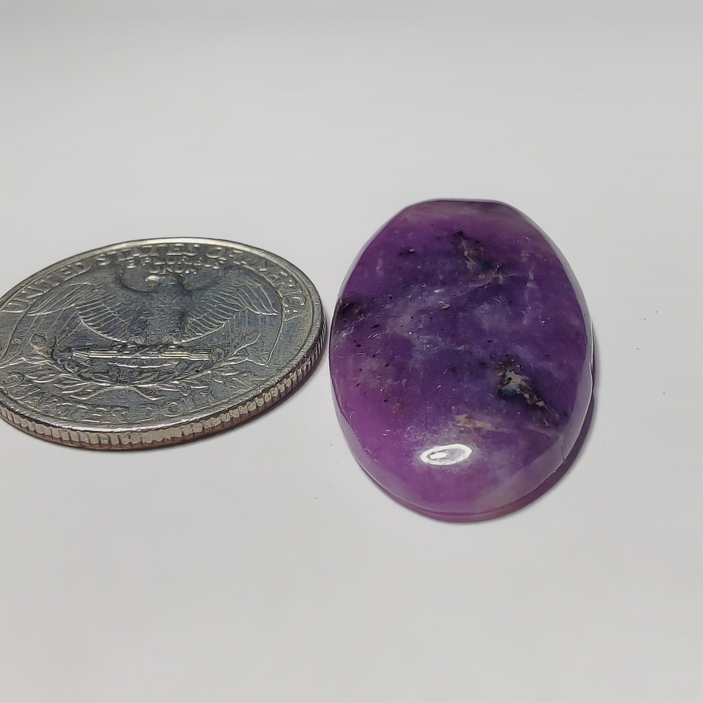 Purple Jade gemstone cabochon - natural crystal healing stone for jewelry making by Gemivra