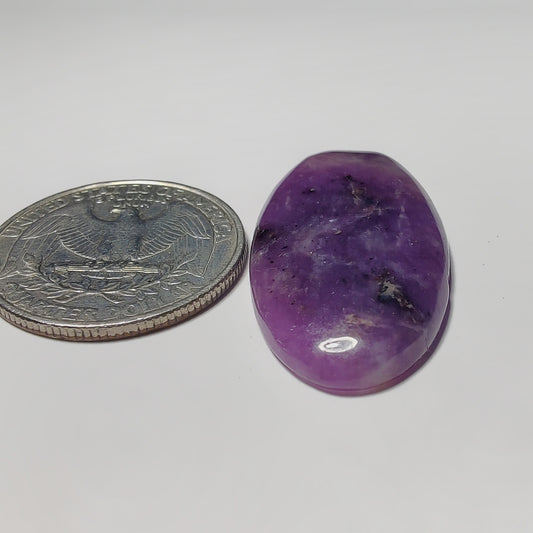 Purple Jade gemstone cabochon - natural crystal healing stone for jewelry making by Gemivra