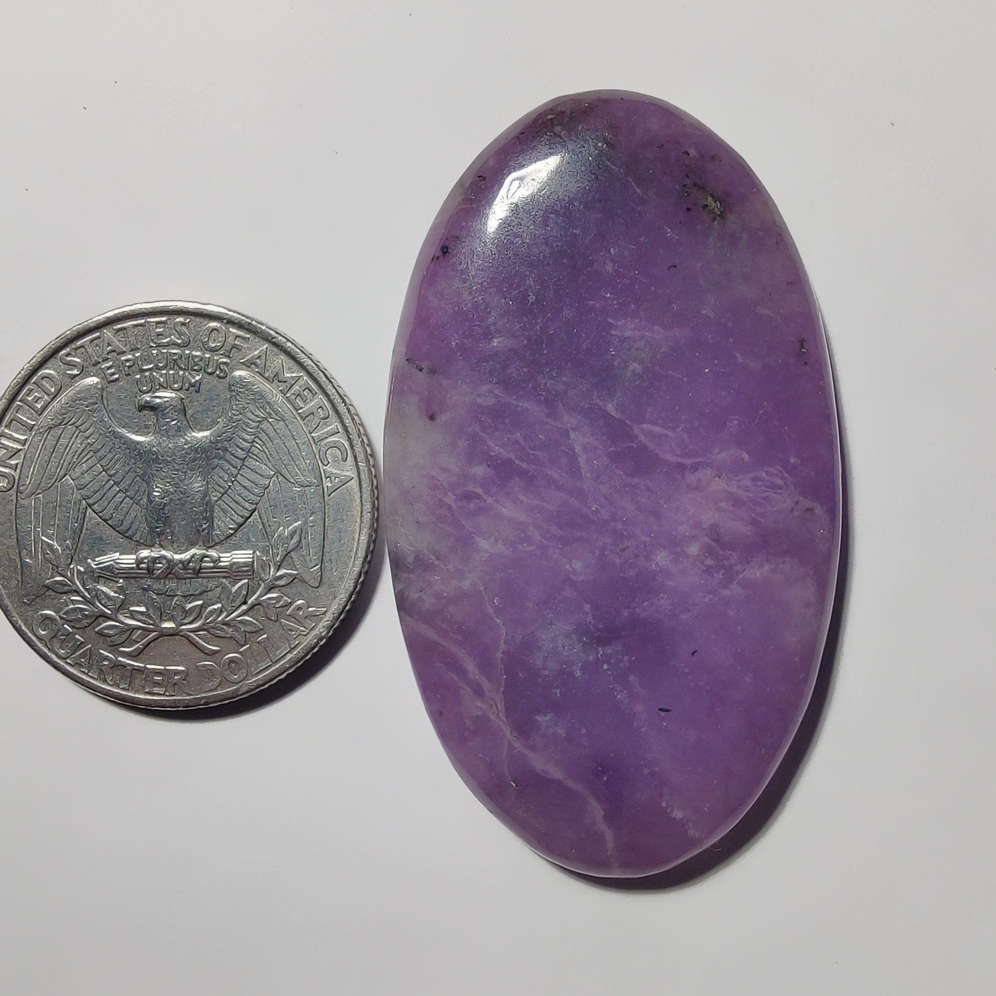 Purple Jade gemstone cabochon - natural crystal healing stone for jewelry making by Gemivra
