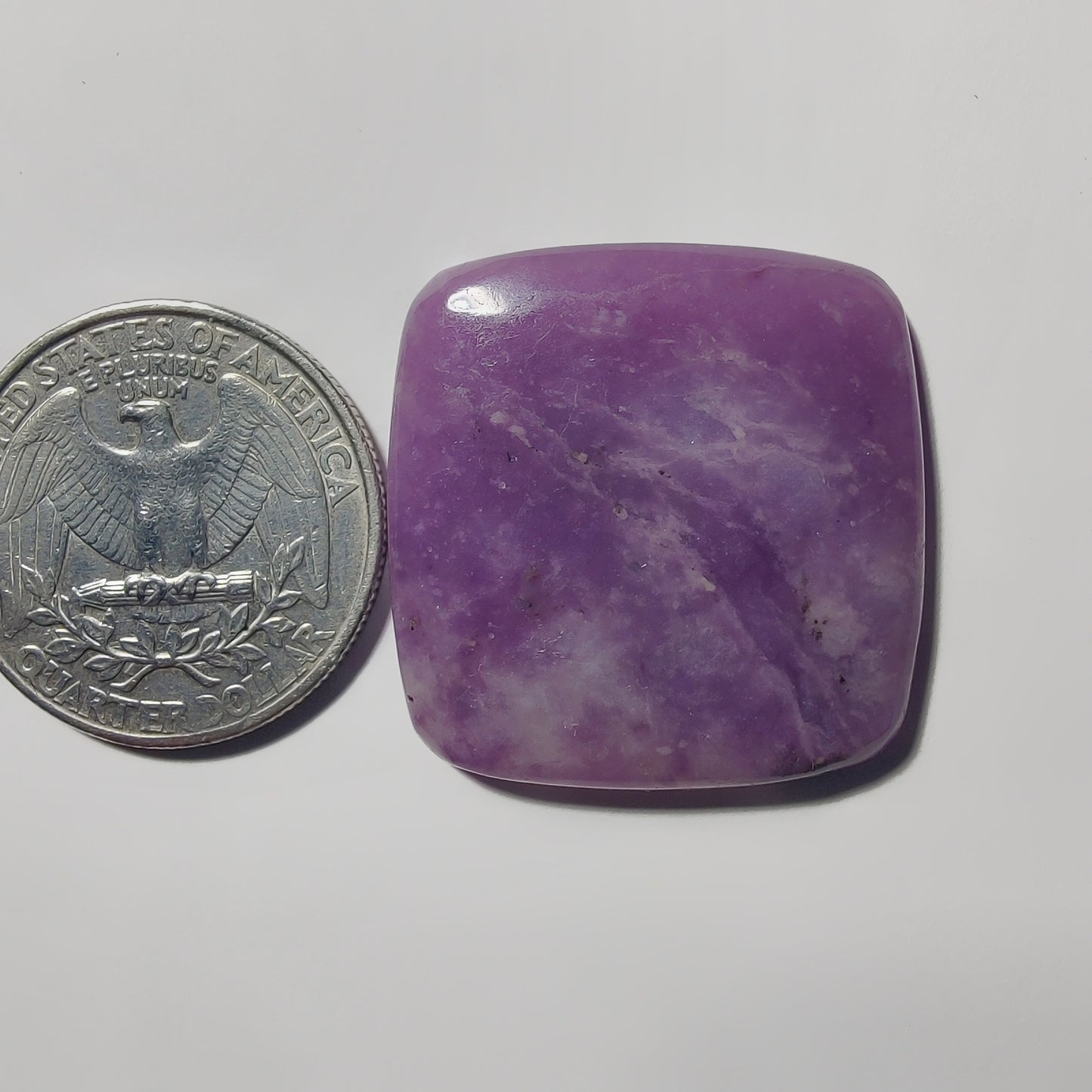 Purple Jade gemstone cabochon - natural crystal healing stone for jewelry making by Gemivra