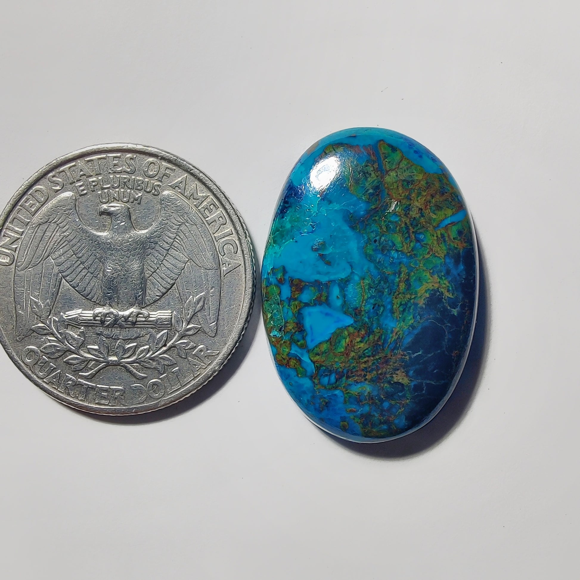 Chrysocolla gemstone cabochon - natural crystal healing stone for jewelry making by Gemivra