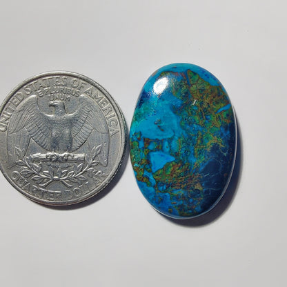 Chrysocolla gemstone cabochon - natural crystal healing stone for jewelry making by Gemivra