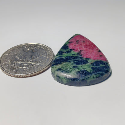 Ruby Zosite gemstone cabochon - natural crystal healing stone for jewelry making by Gemivra