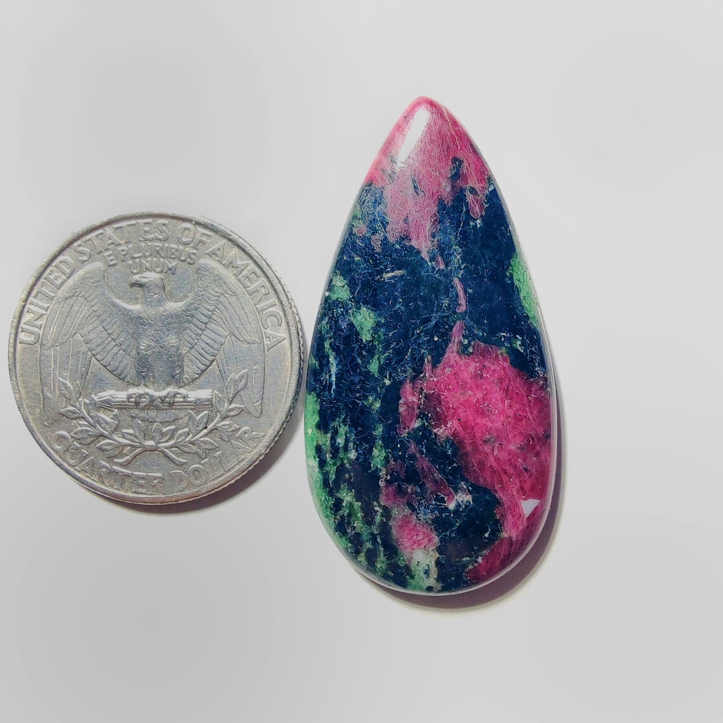 Ruby Zosite gemstone cabochon - natural crystal healing stone for jewelry making by Gemivra