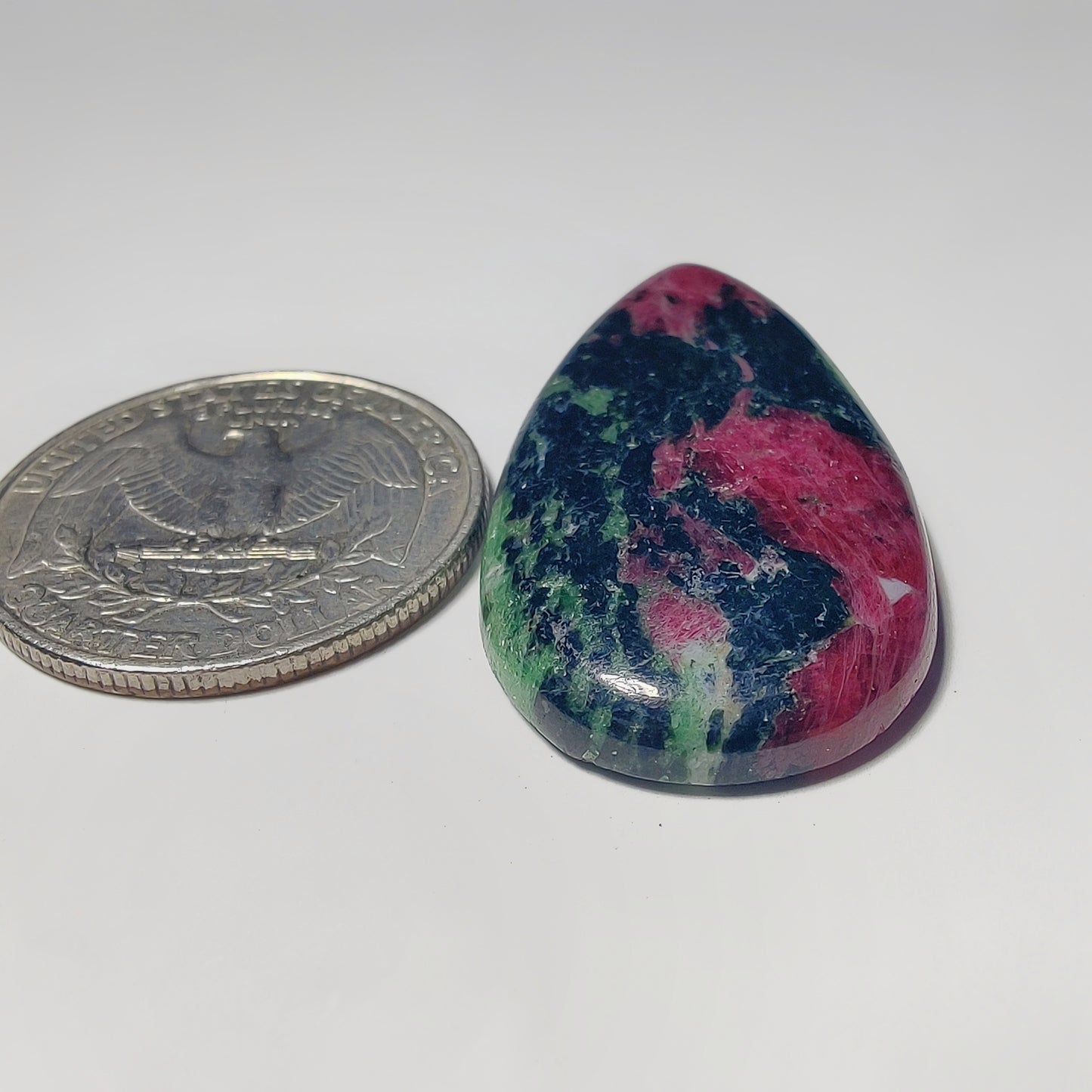 Ruby Zosite gemstone cabochon - natural crystal healing stone for jewelry making by Gemivra