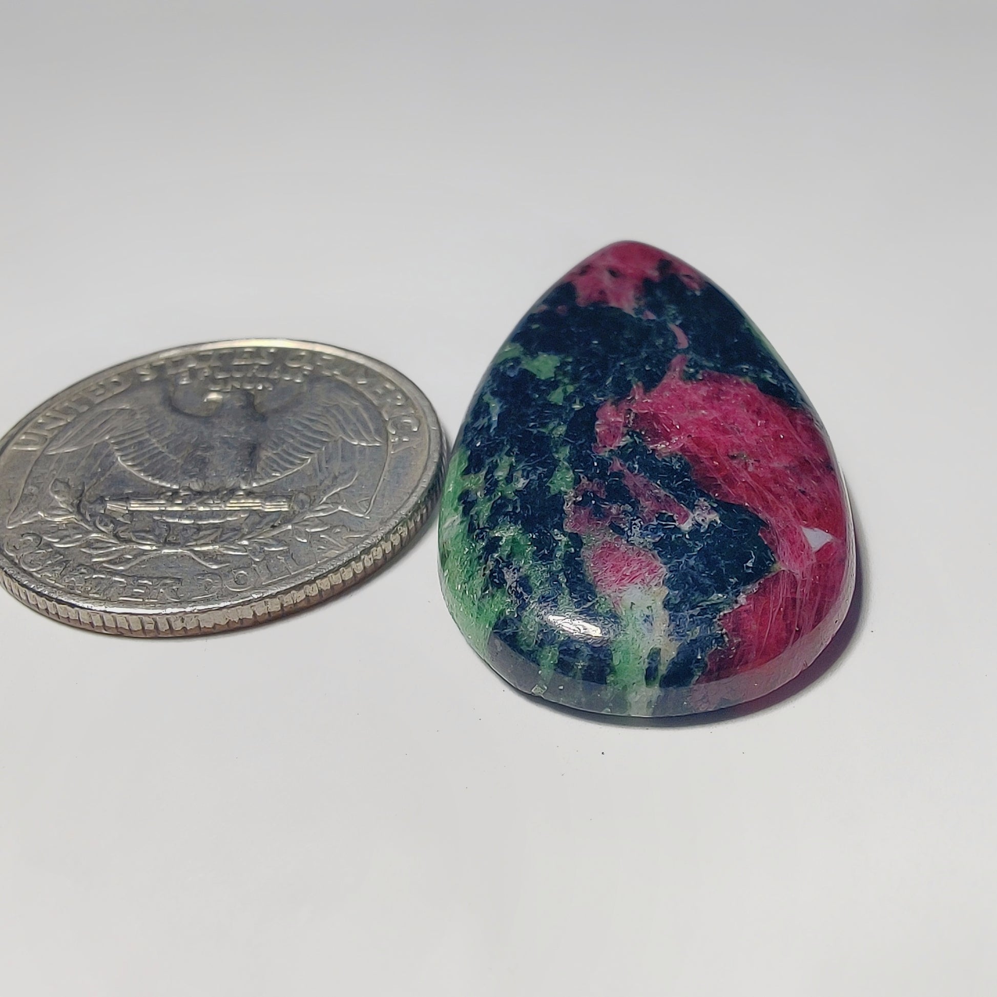 Ruby Zosite gemstone cabochon - natural crystal healing stone for jewelry making by Gemivra