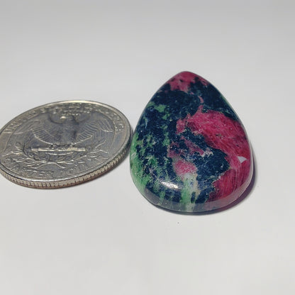 Ruby Zosite gemstone cabochon - natural crystal healing stone for jewelry making by Gemivra