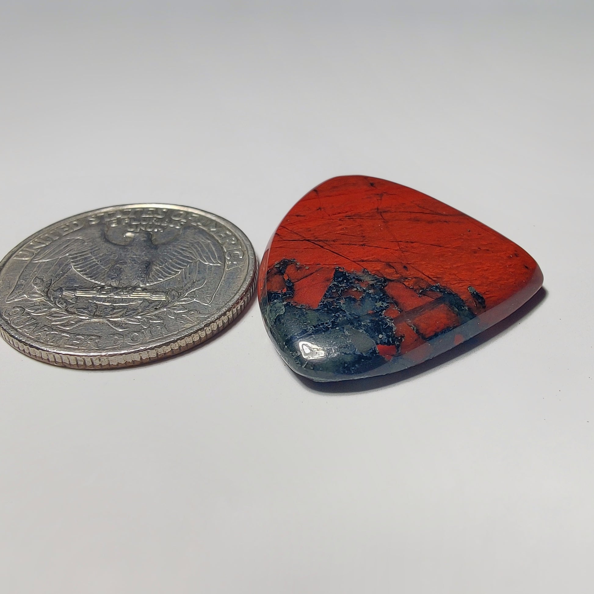 Bloodstone gemstone cabochon - natural crystal healing stone for jewelry making by Gemivra
