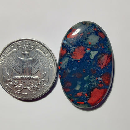 Bloodstone gemstone cabochon - natural crystal healing stone for jewelry making by Gemivra