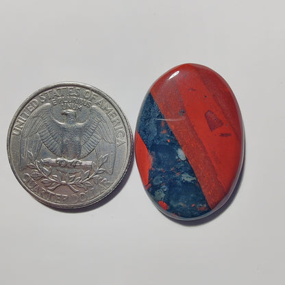 Bloodstone gemstone cabochon - natural crystal healing stone for jewelry making by Gemivra