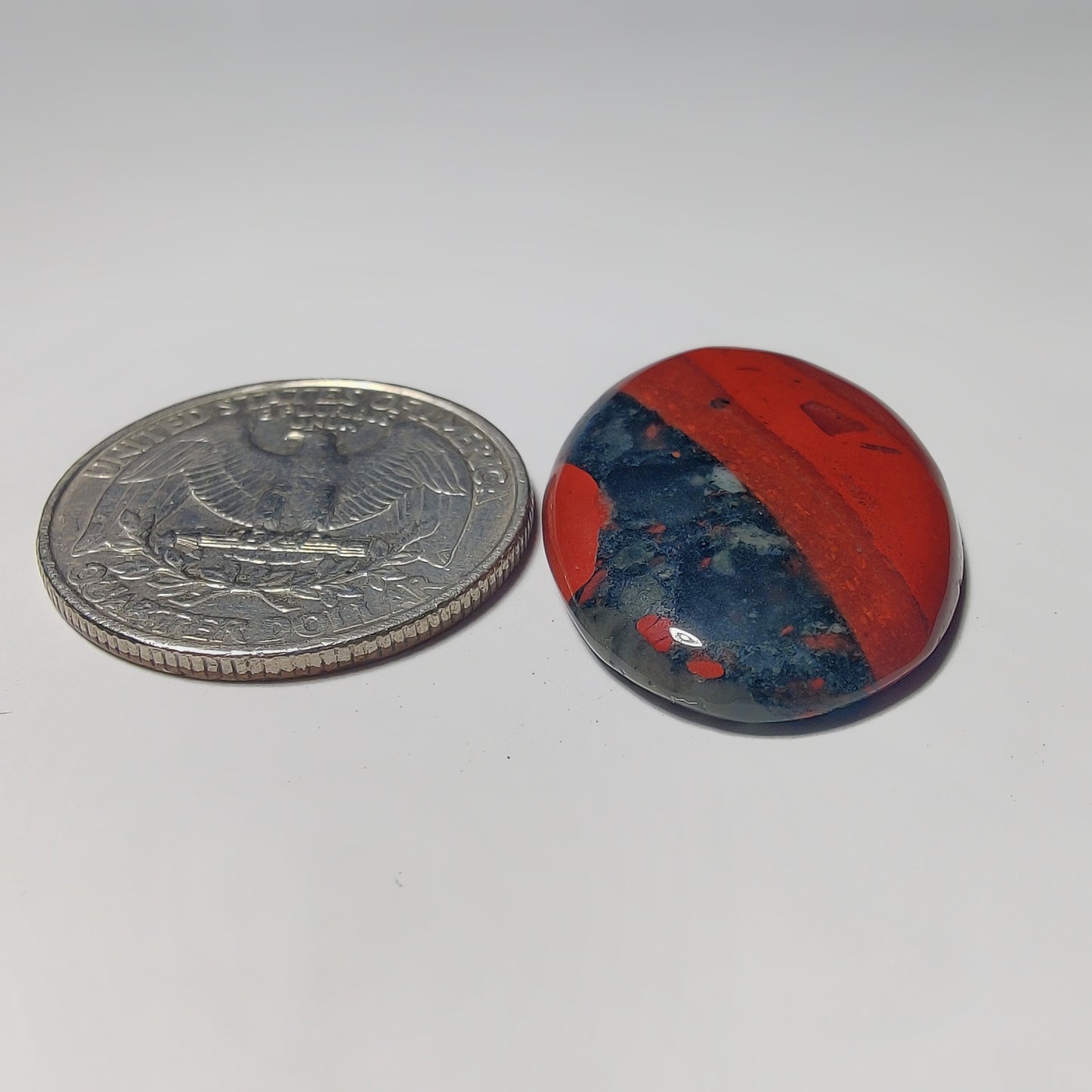 Bloodstone gemstone cabochon - natural crystal healing stone for jewelry making by Gemivra