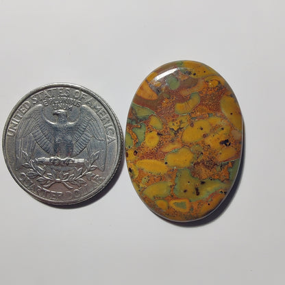 Fruit Jasper gemstone cabochon - natural crystal healing stone for jewelry making by Gemivra