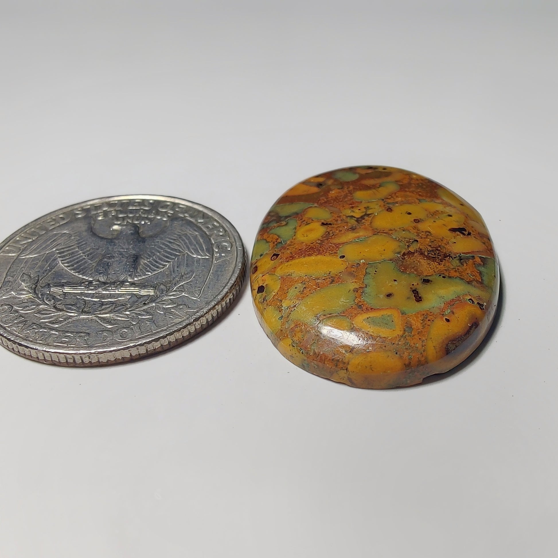 Fruit Jasper gemstone cabochon - natural crystal healing stone for jewelry making by Gemivra