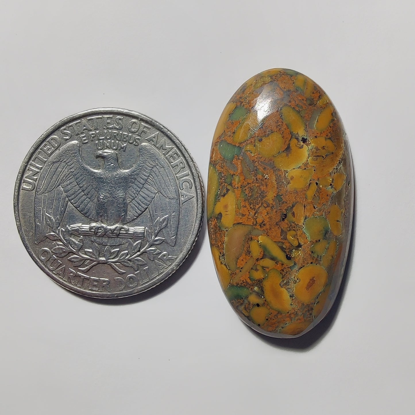 Fruit Jasper gemstone cabochon - natural crystal healing stone for jewelry making by Gemivra
