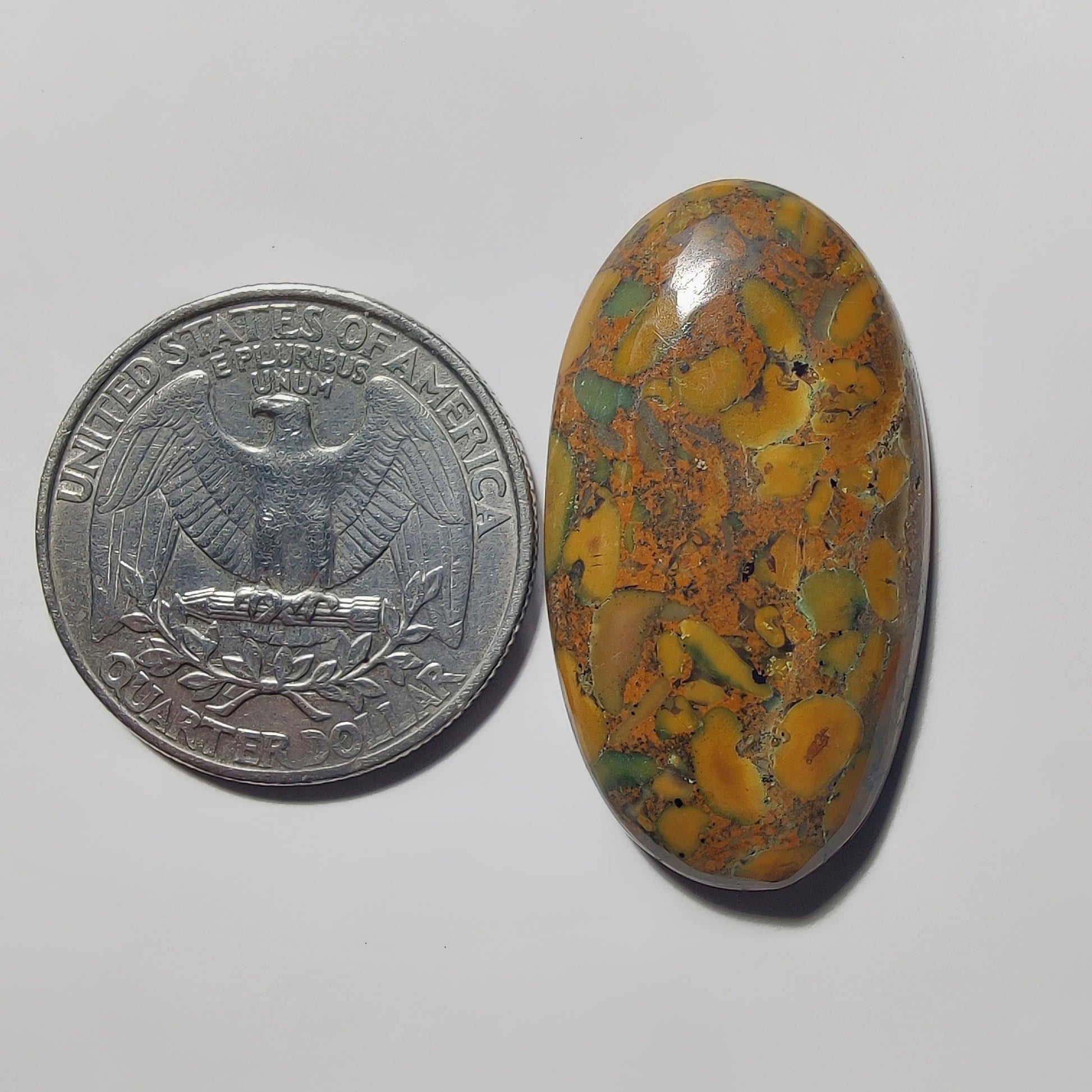 Fruit Jasper gemstone cabochon - natural crystal healing stone for jewelry making by Gemivra