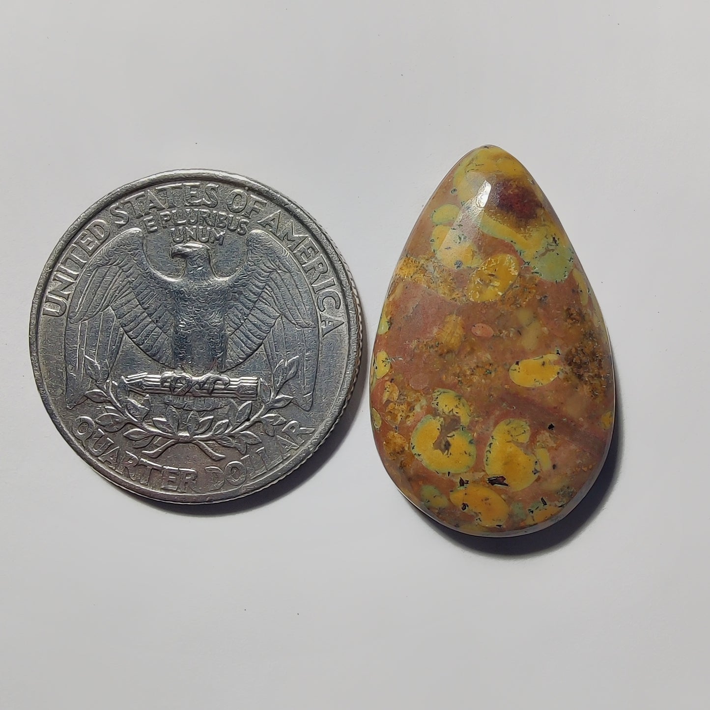 Fruit Jasper gemstone cabochon - natural crystal healing stone for jewelry making by Gemivra