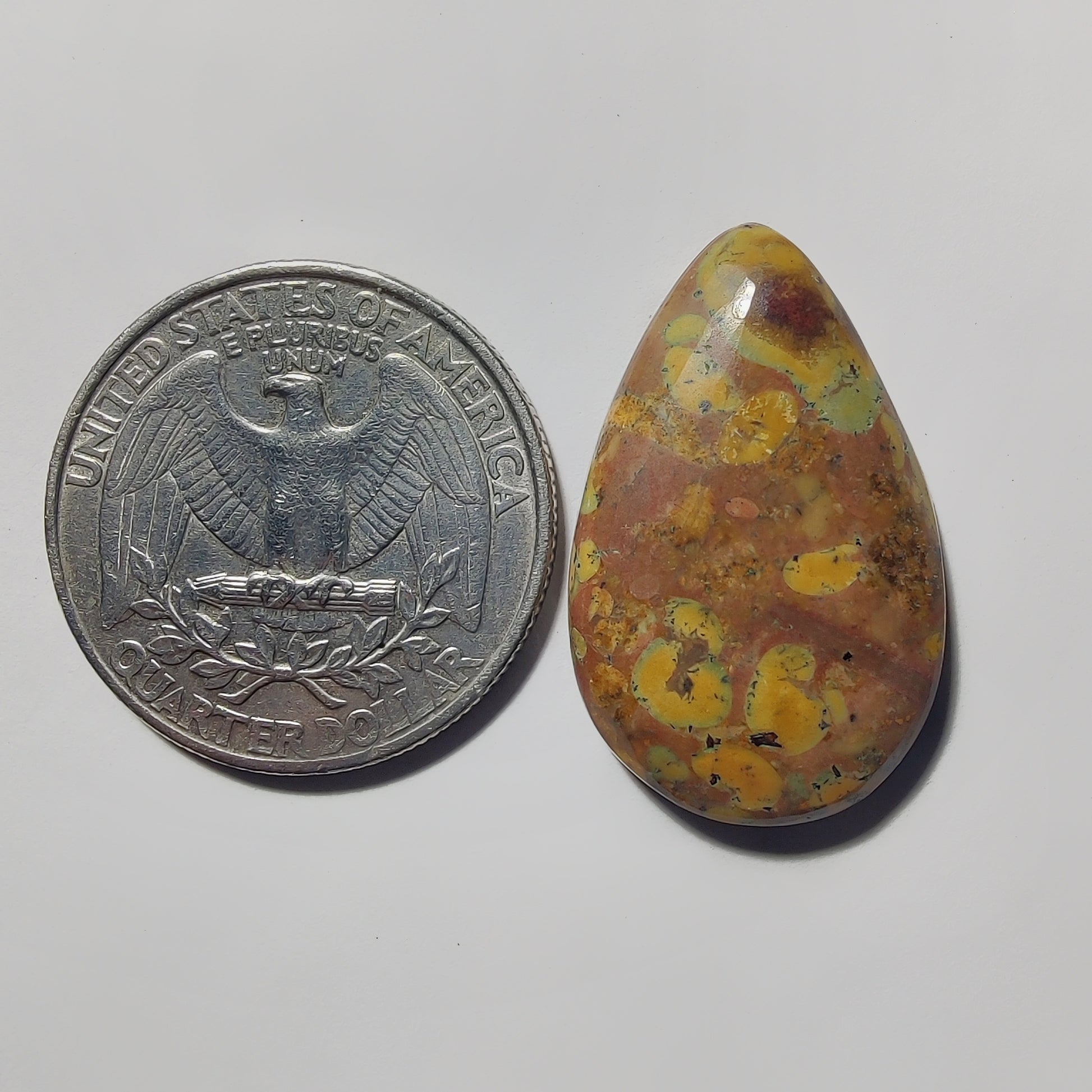 Fruit Jasper gemstone cabochon - natural crystal healing stone for jewelry making by Gemivra