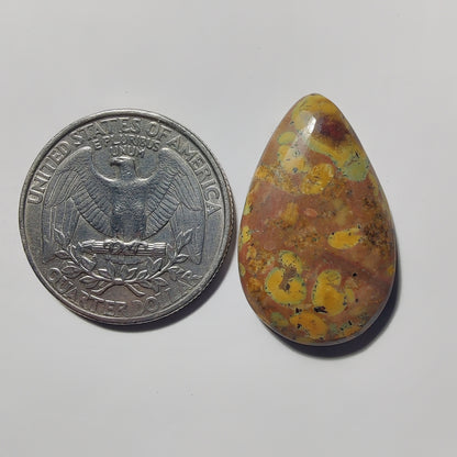 Fruit Jasper gemstone cabochon - natural crystal healing stone for jewelry making by Gemivra