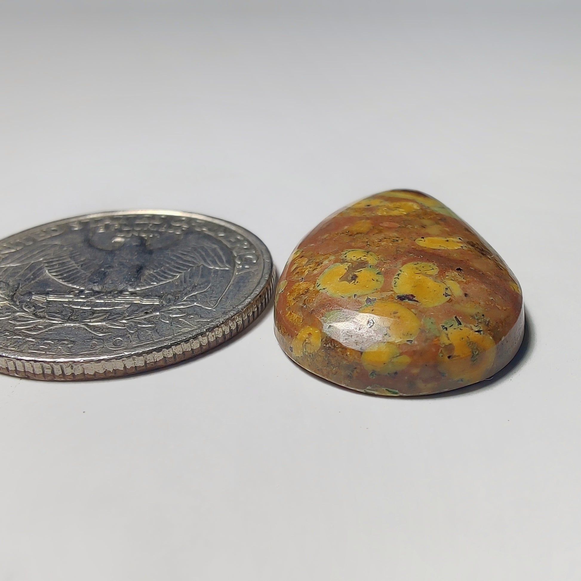Fruit Jasper gemstone cabochon - natural crystal healing stone for jewelry making by Gemivra