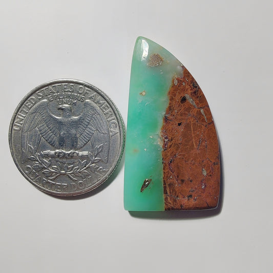 Chrysoprase gemstone cabochon - natural crystal healing stone for jewelry making by Gemivra