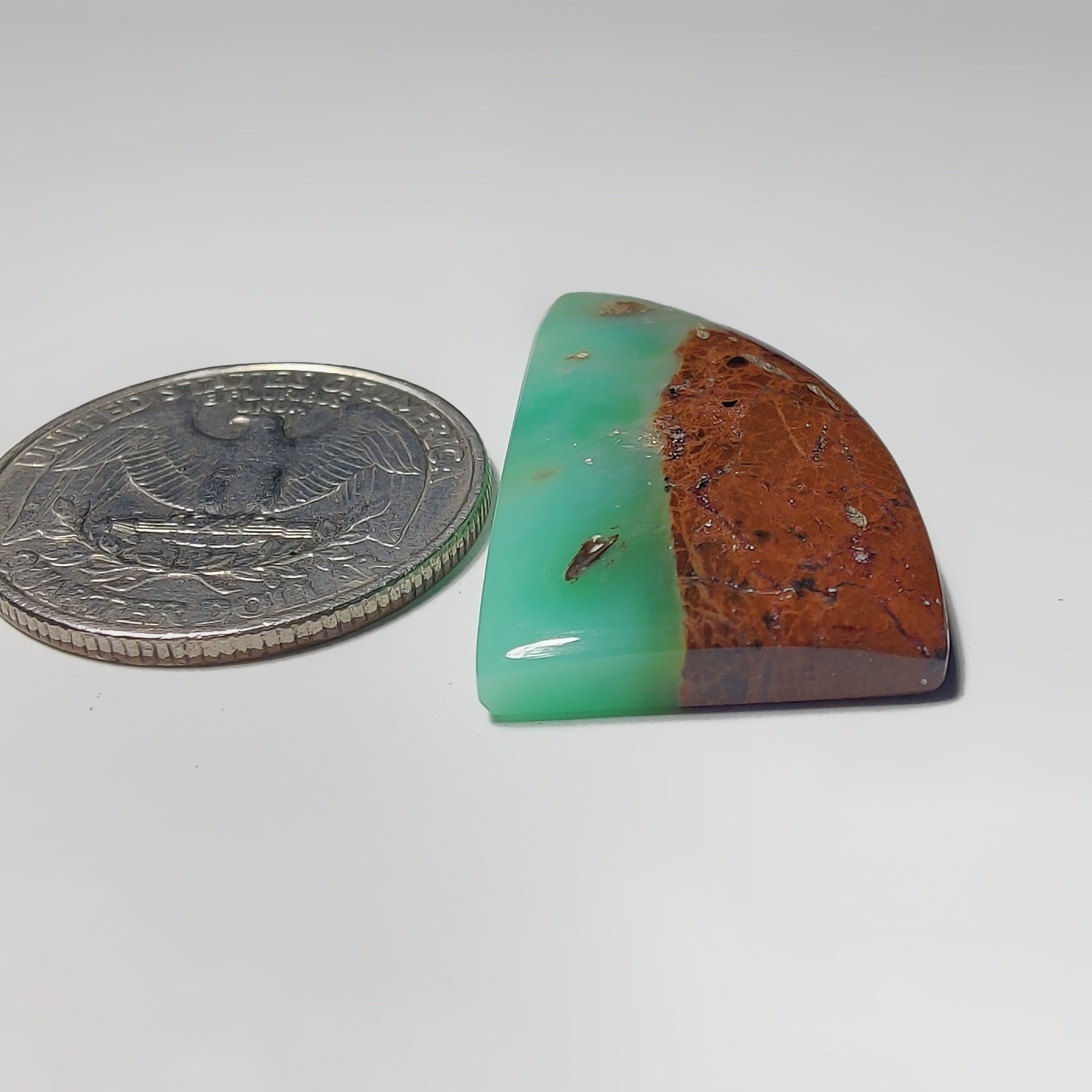 Chrysoprase gemstone cabochon - natural crystal healing stone for jewelry making by Gemivra