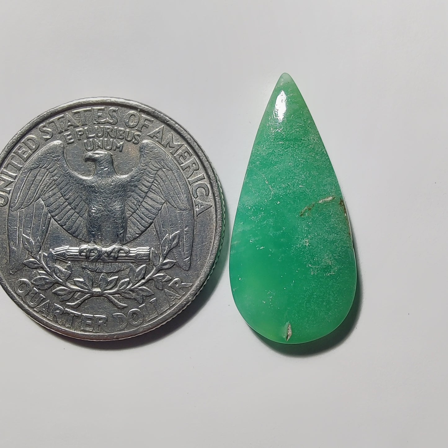 Chrysoprase gemstone cabochon - natural crystal healing stone for jewelry making by Gemivra