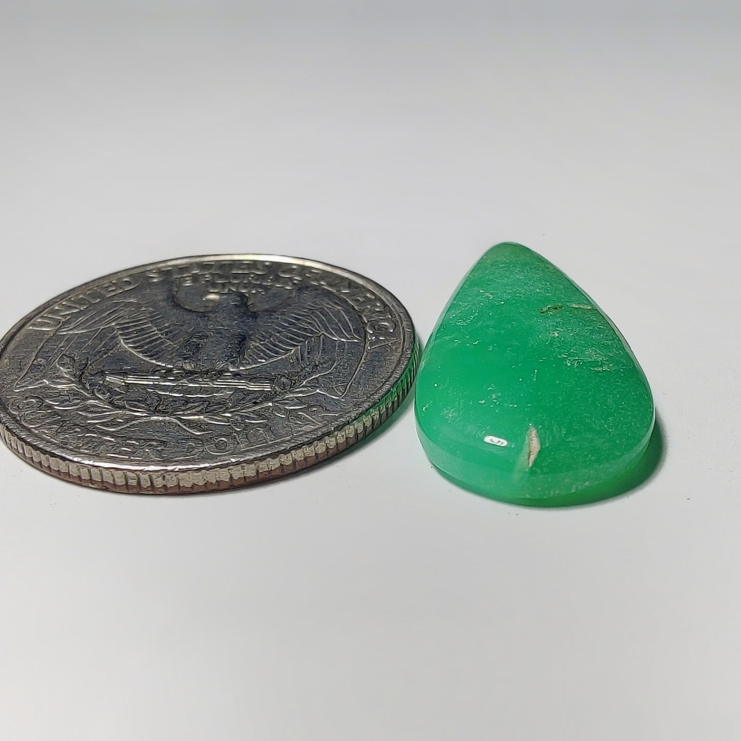 Chrysoprase gemstone cabochon - natural crystal healing stone for jewelry making by Gemivra