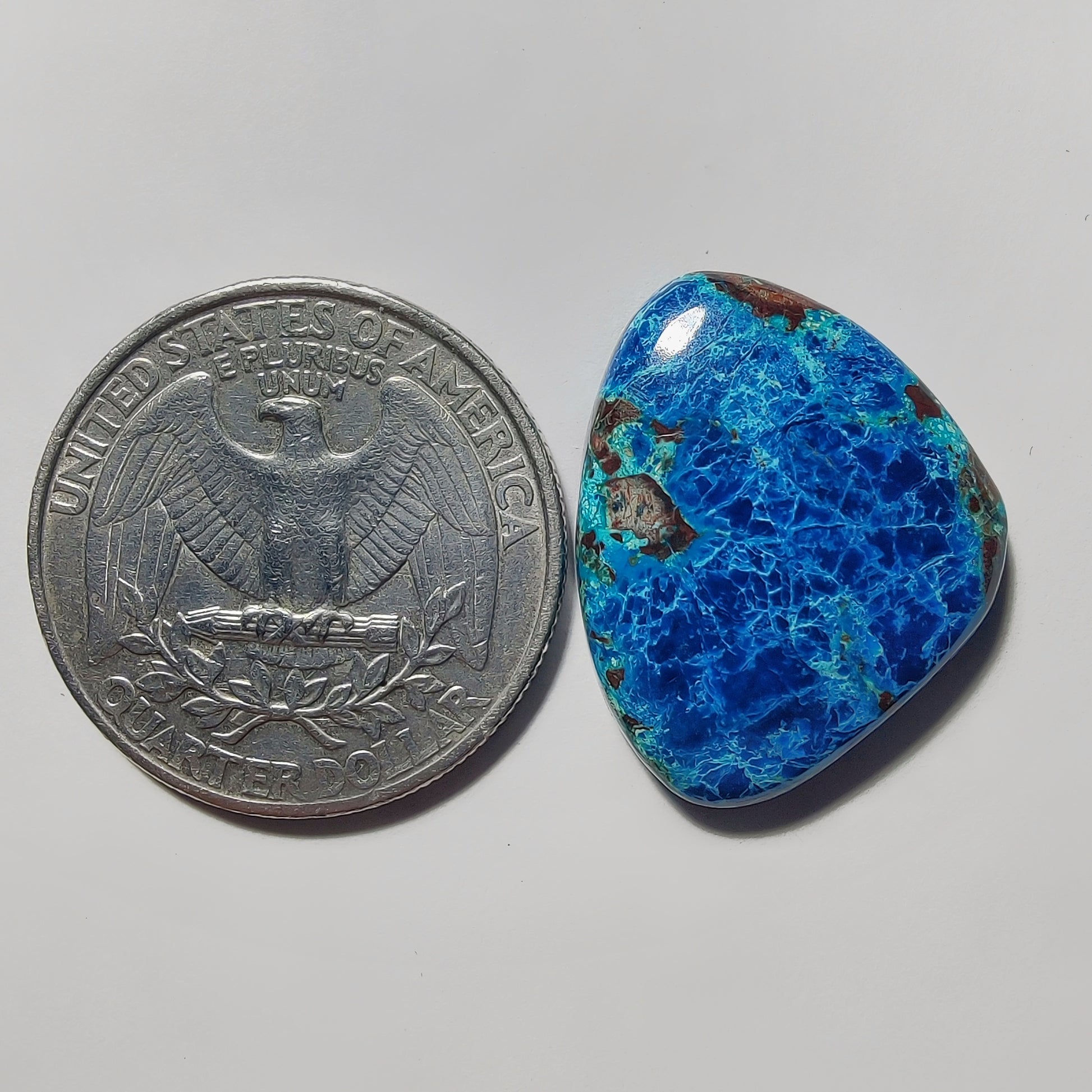 Azurite gemstone cabochon - natural crystal healing stone for jewelry making by Gemivra