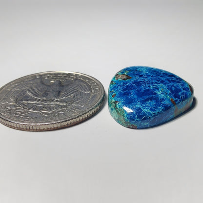 Azurite gemstone cabochon - natural crystal healing stone for jewelry making by Gemivra