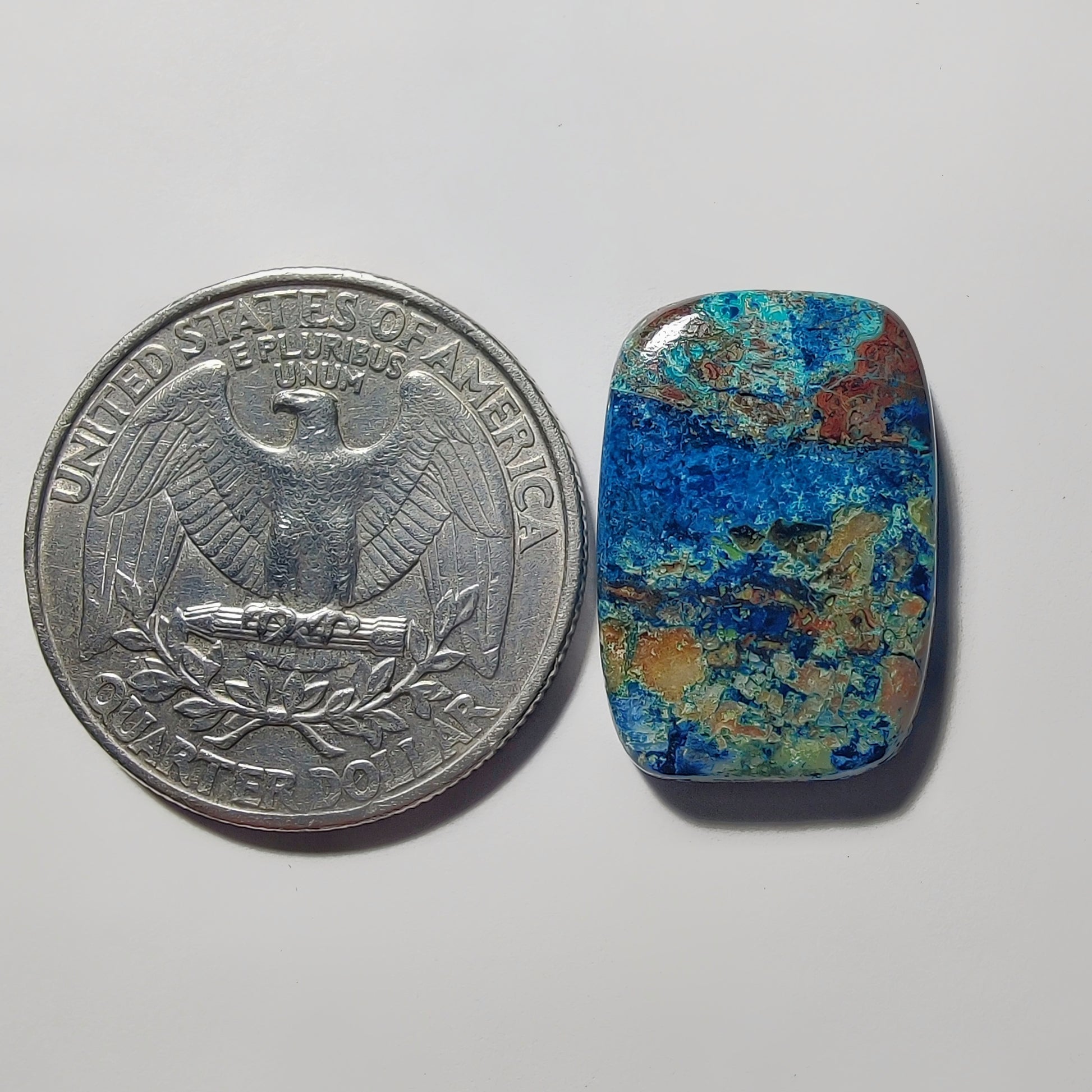 Azurite gemstone cabochon - natural crystal healing stone for jewelry making by Gemivra
