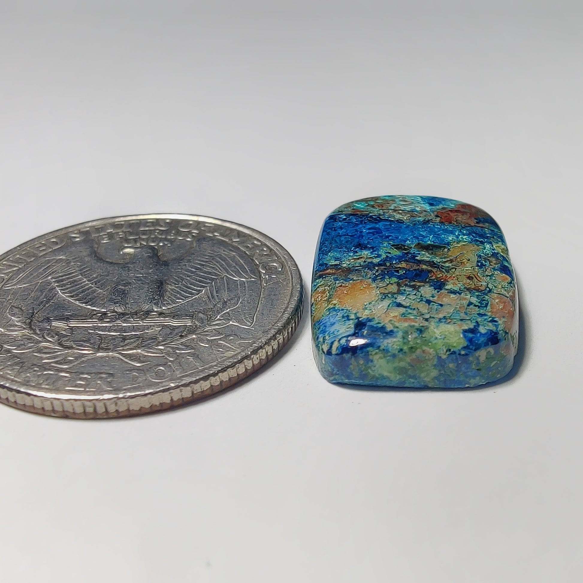 Azurite gemstone cabochon - natural crystal healing stone for jewelry making by Gemivra