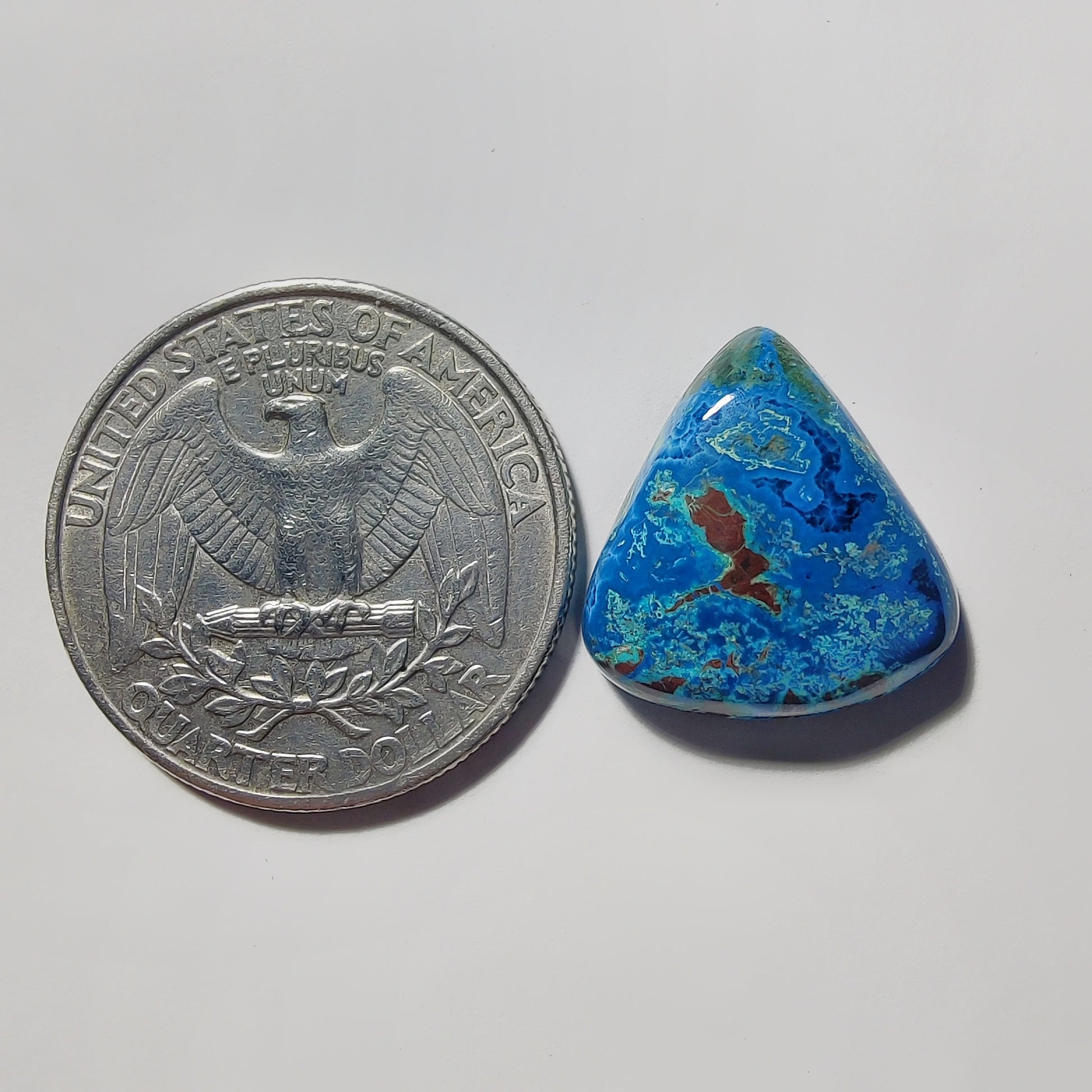 Azurite gemstone cabochon - natural crystal healing stone for jewelry making by Gemivra