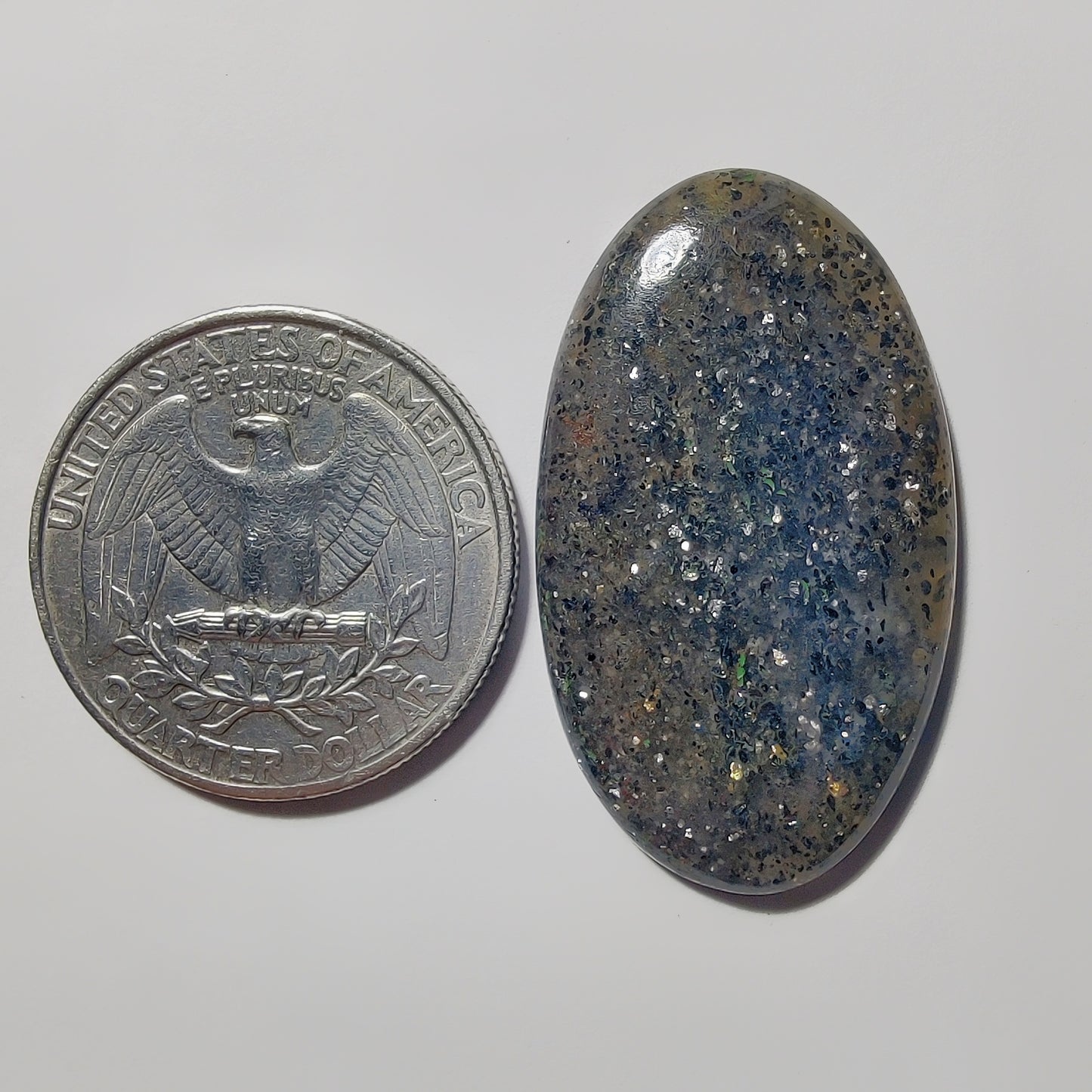 Midnight Quartz gemstone cabochon - natural crystal healing stone for jewelry making by Gemivra