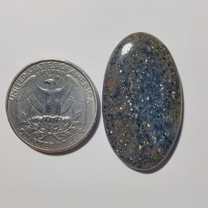 Midnight Quartz gemstone cabochon - natural crystal healing stone for jewelry making by Gemivra