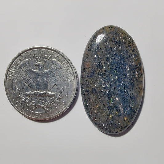 Midnight Quartz gemstone cabochon - natural crystal healing stone for jewelry making by Gemivra
