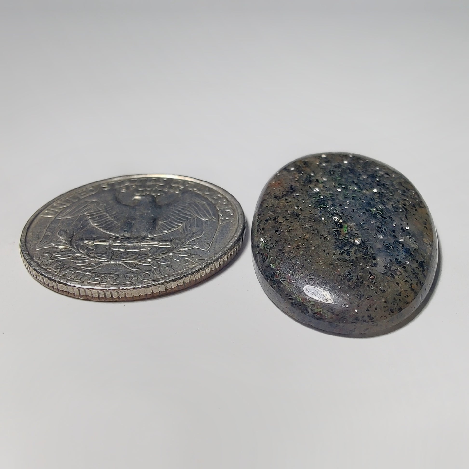 Midnight Quartz gemstone cabochon - natural crystal healing stone for jewelry making by Gemivra