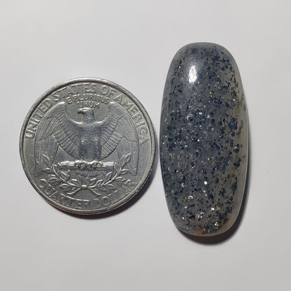 Midnight Quartz gemstone cabochon - natural crystal healing stone for jewelry making by Gemivra
