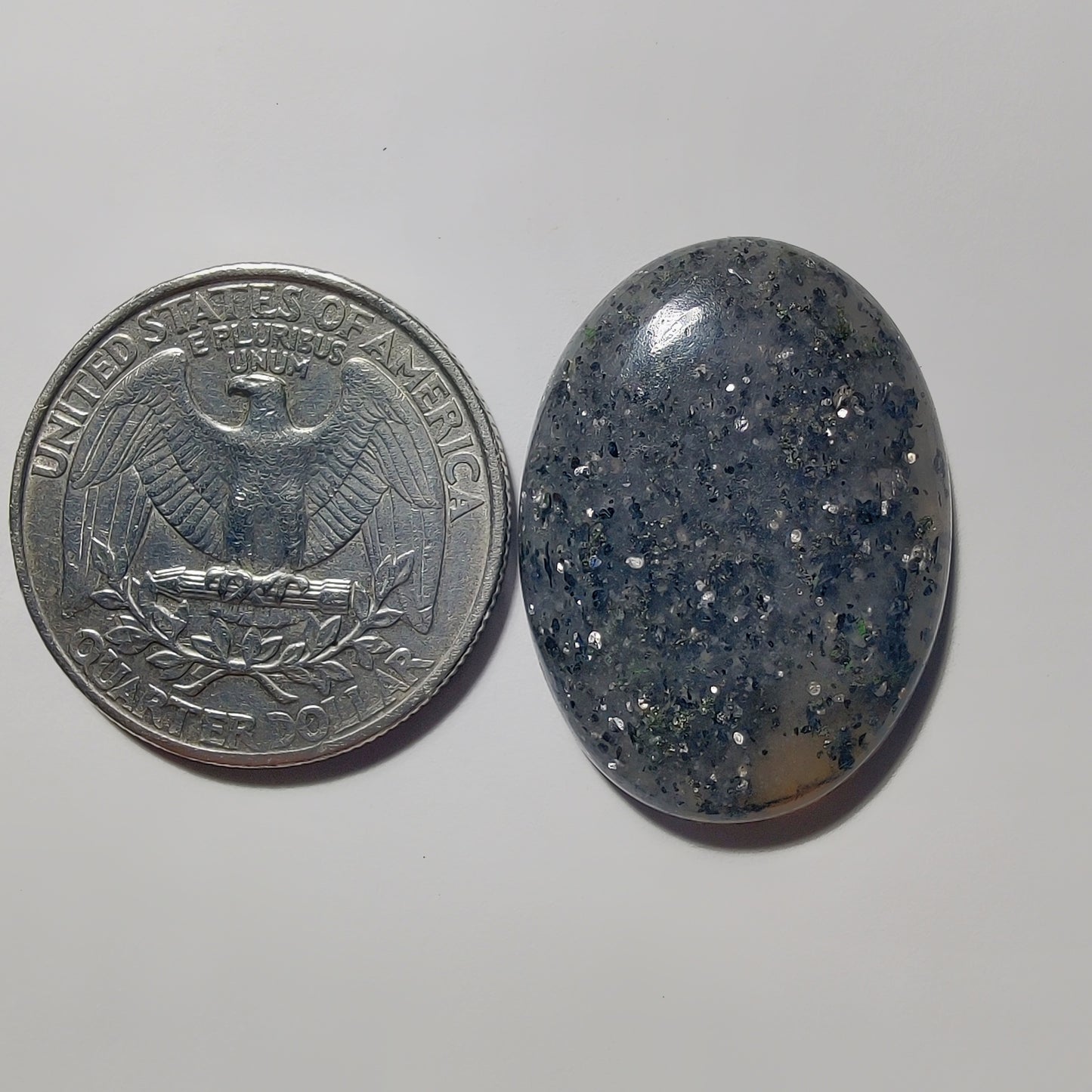 Midnight Quartz gemstone cabochon - natural crystal healing stone for jewelry making by Gemivra