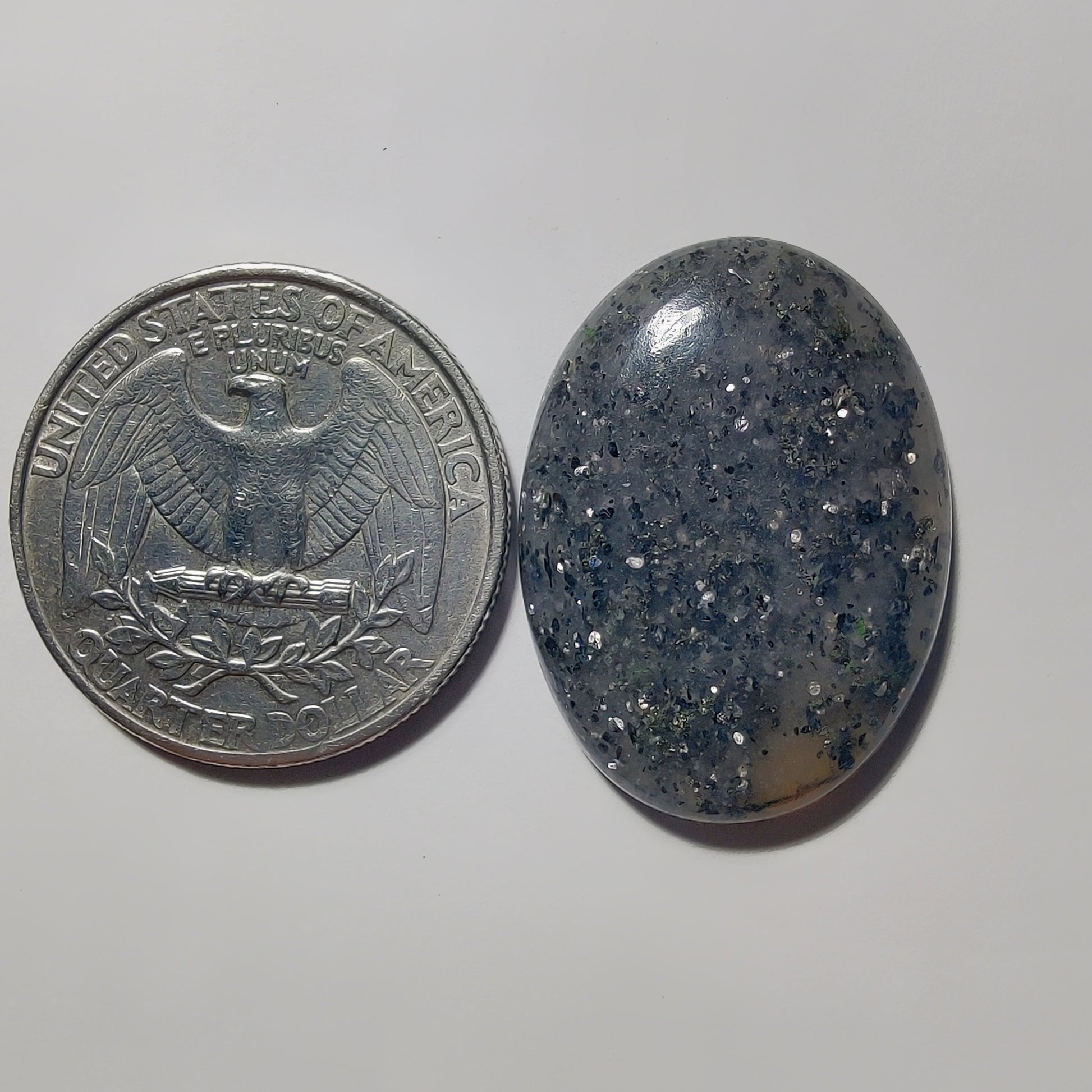 Midnight Quartz gemstone cabochon - natural crystal healing stone for jewelry making by Gemivra