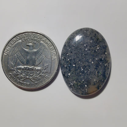 Midnight Quartz gemstone cabochon - natural crystal healing stone for jewelry making by Gemivra