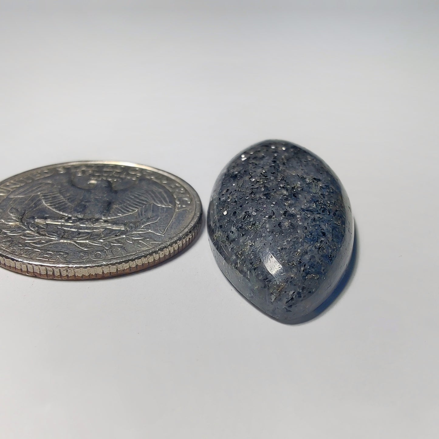 Midnight Quartz gemstone cabochon - natural crystal healing stone for jewelry making by Gemivra