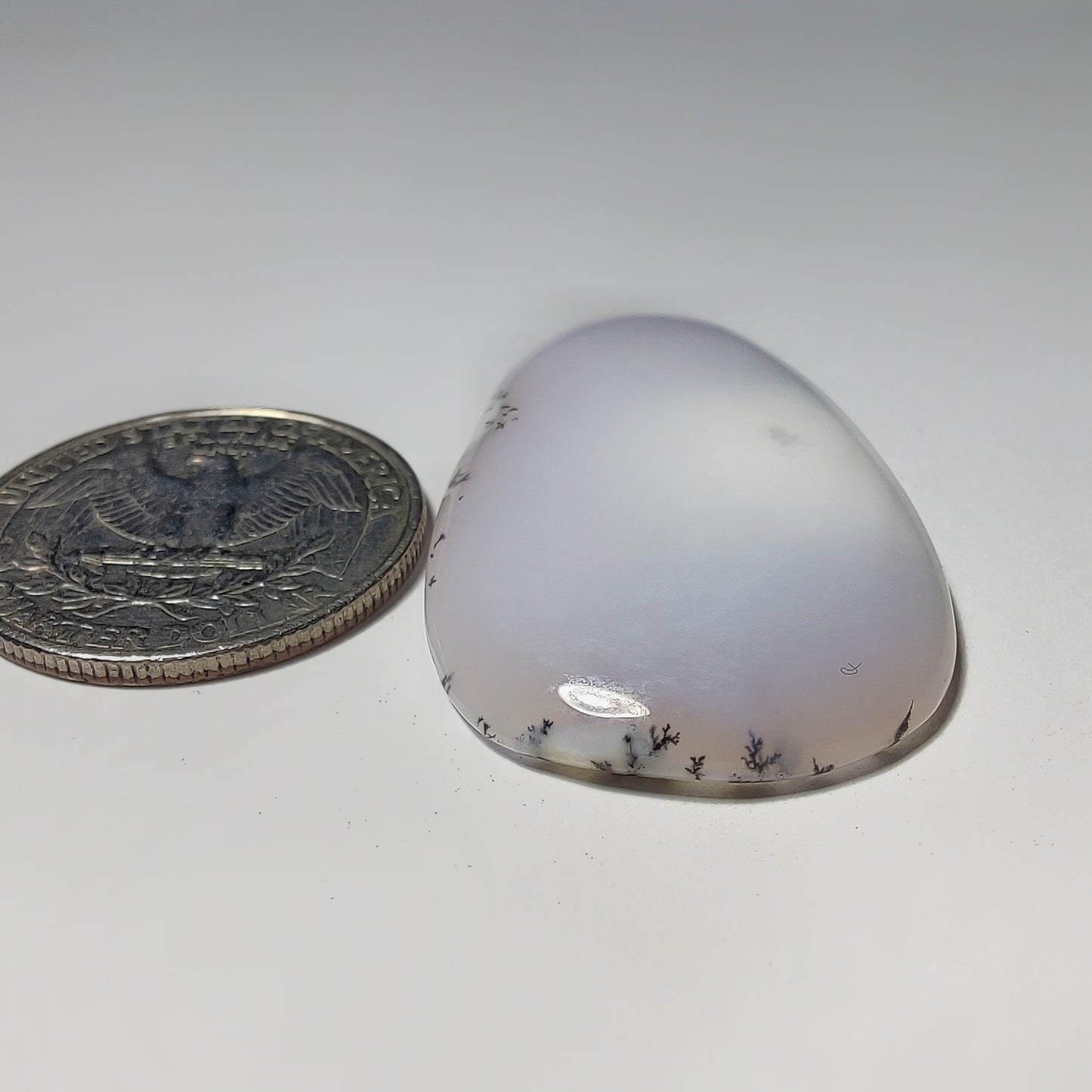 Dendritic Agate gemstone cabochon - natural crystal healing stone for jewelry making by Gemivra