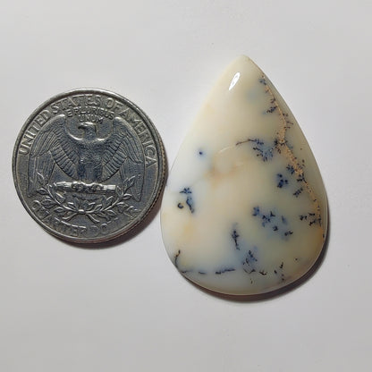 Dendritic Agate gemstone cabochon - natural crystal healing stone for jewelry making by Gemivra