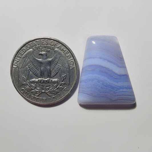 Blue Lace Agate gemstone cabochon - natural crystal healing stone for jewelry making by Gemivra