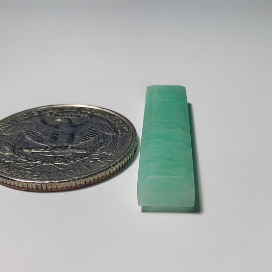 Step Cut Amazonite gemstone cabochon - natural crystal healing stone for jewelry making by Gemivra