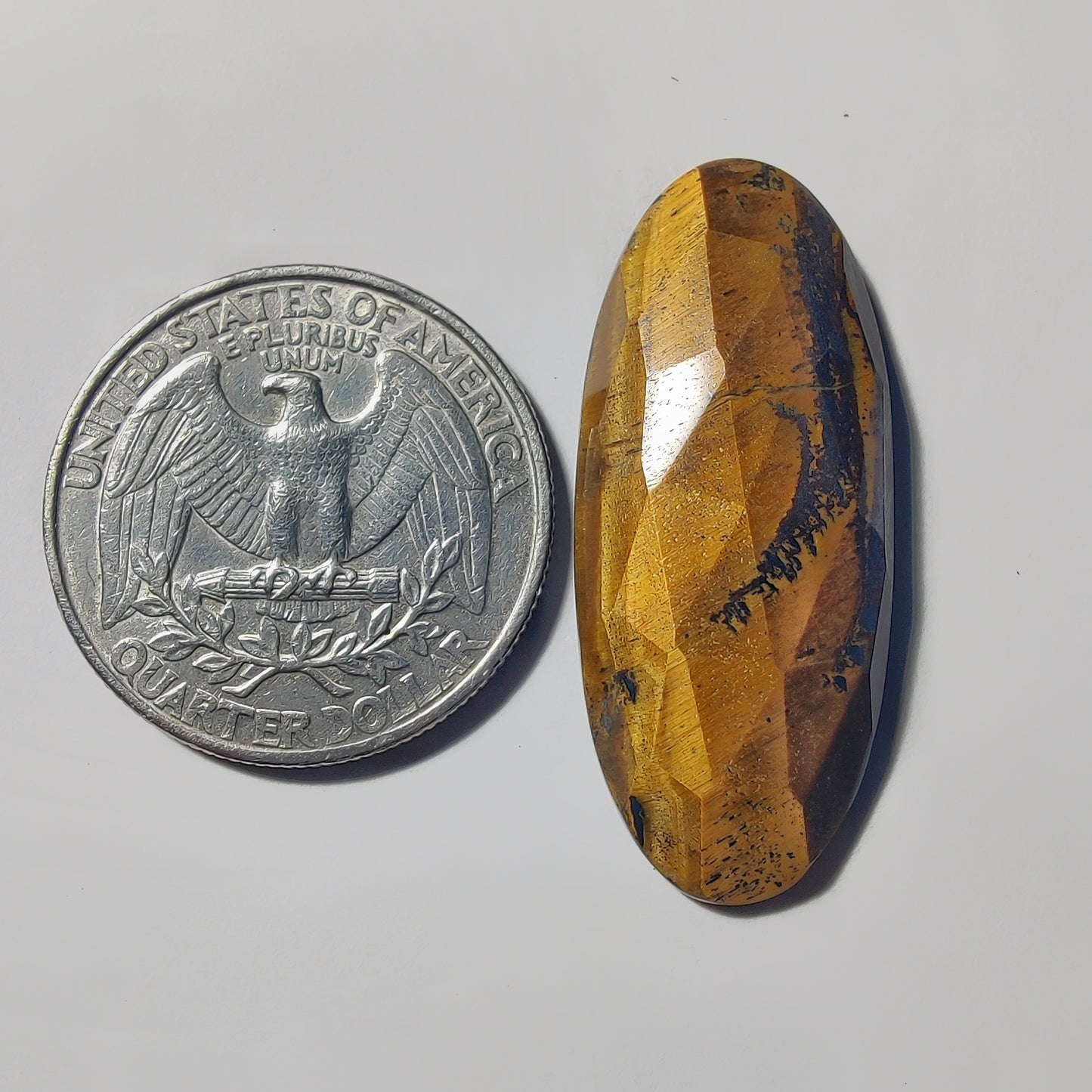 Rose Cut Tiger Eye gemstone cabochon - natural crystal healing stone for jewelry making by Gemivra
