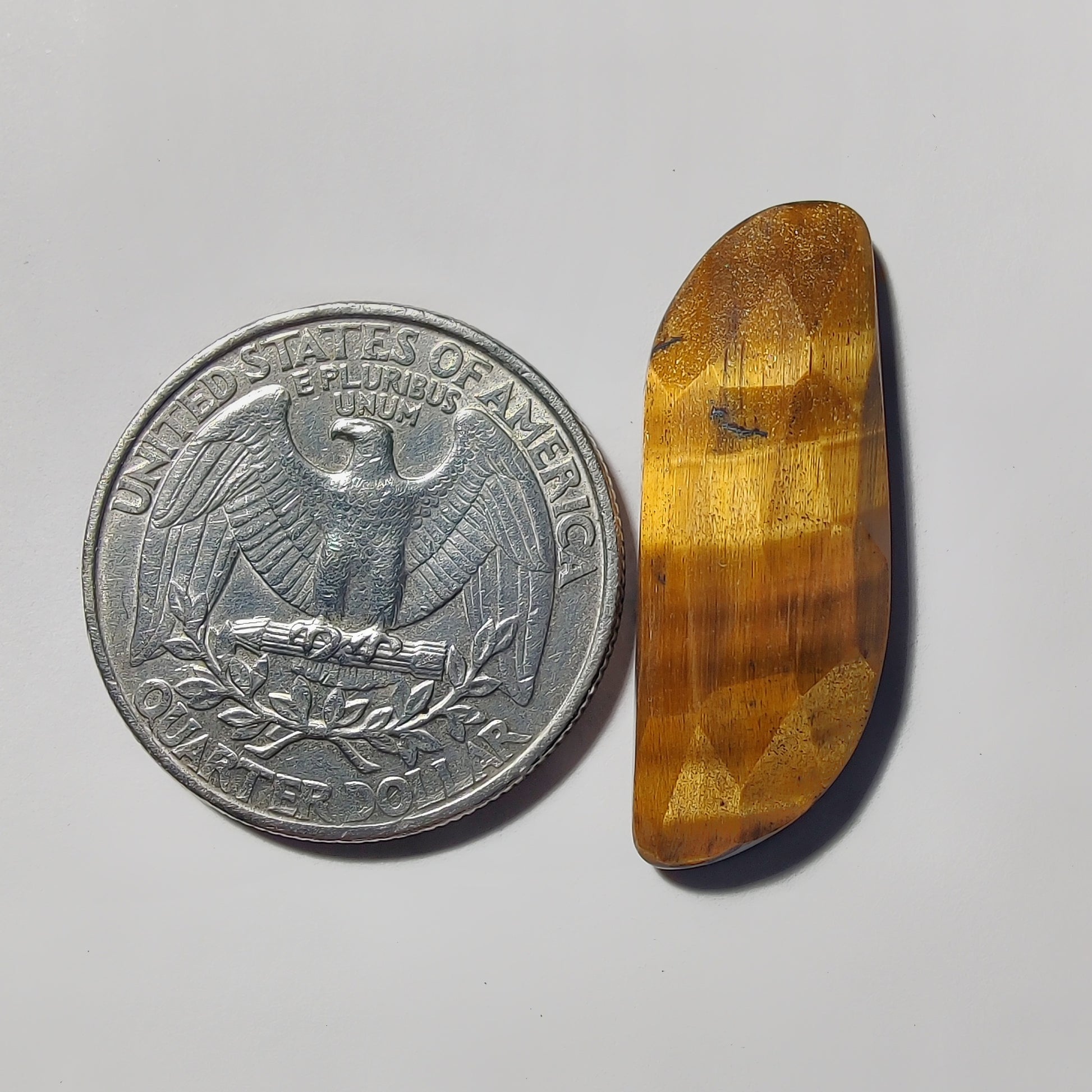 Rose Cut Tiger Eye gemstone cabochon - natural crystal healing stone for jewelry making by Gemivra