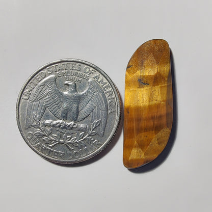 Rose Cut Tiger Eye gemstone cabochon - natural crystal healing stone for jewelry making by Gemivra